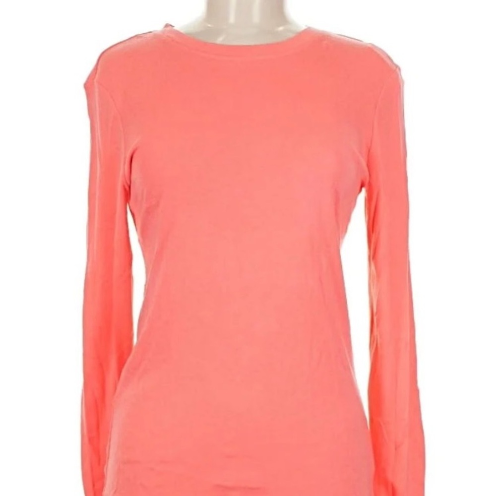 GAP Women's Bright Coral Long Sleeve Tee